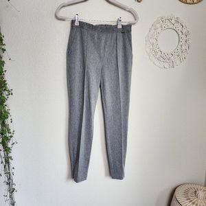 St. John Skinny Ankle Side Zipper Trousers Silver Women's 4 EUC